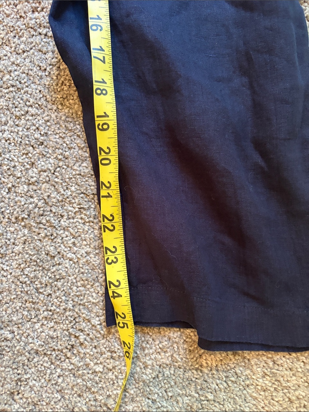 Quince Women's Navy Elastic-Waist Linen Chinos - Picture 4 of 4